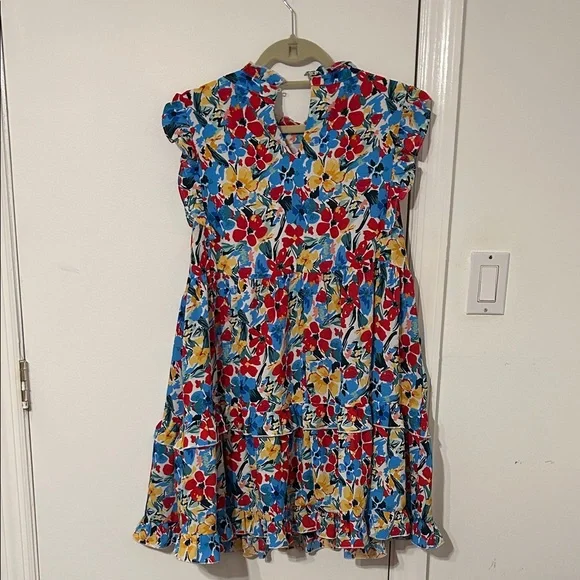 JODIFL Vibrant Floral Dress - Red, Blue, Yellow - Picture 3 of 3